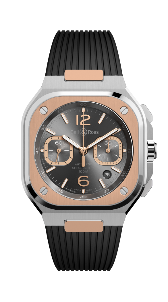 Bell & Ross BR-05 Chrono Grey Steel & Gold Watch
