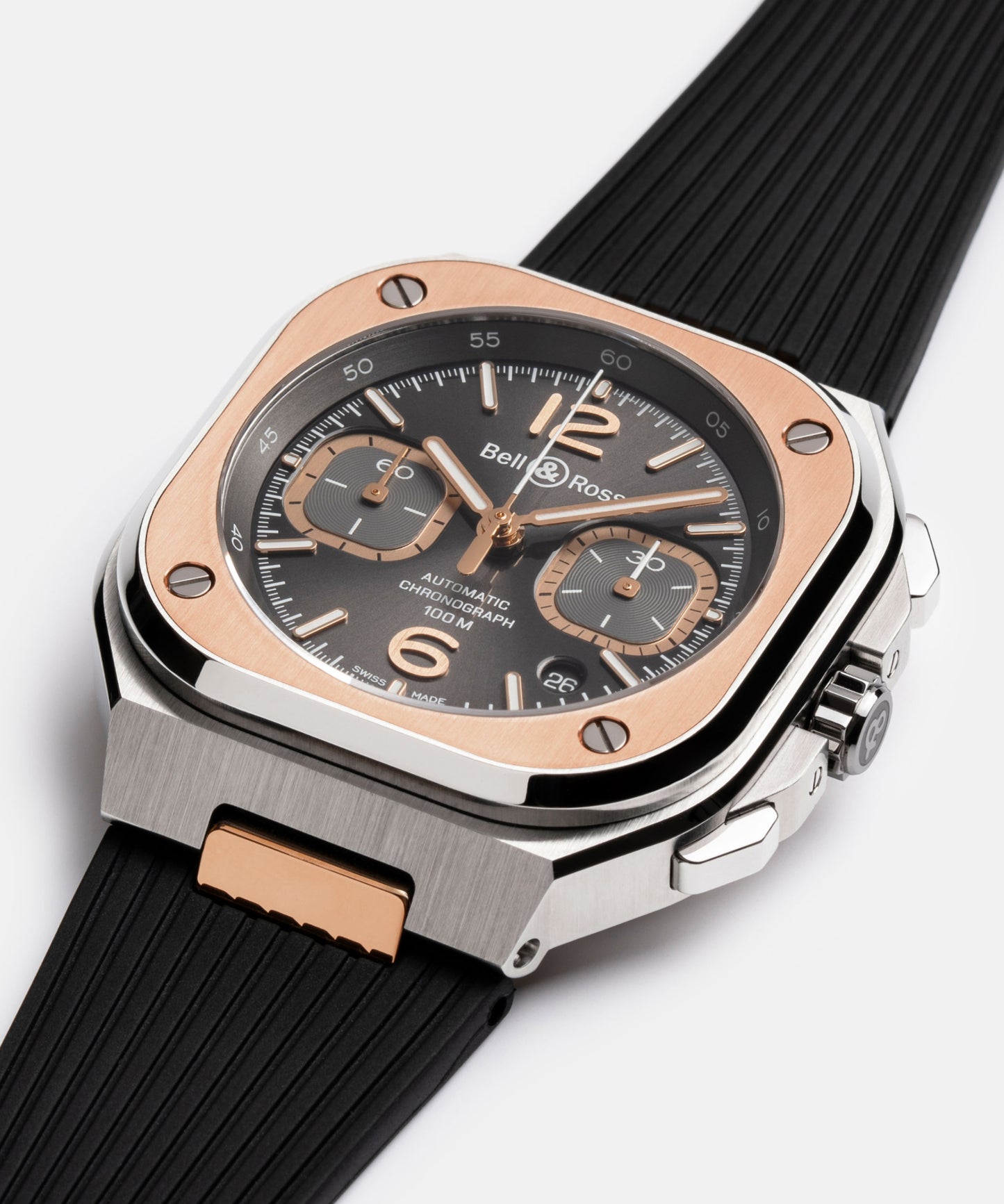 Bell & Ross BR-05 Chrono Grey Steel & Gold Watch