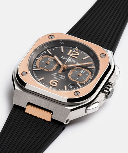 Bell & Ross BR-05 Chrono Grey Steel & Gold Watch