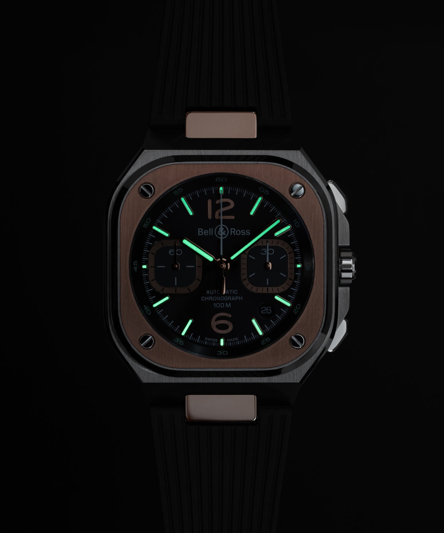 Bell & Ross BR-05 Chrono Grey Steel & Gold Watch