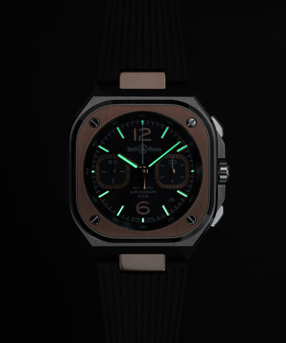 Bell & Ross BR-05 Chrono Grey Steel & Gold Watch