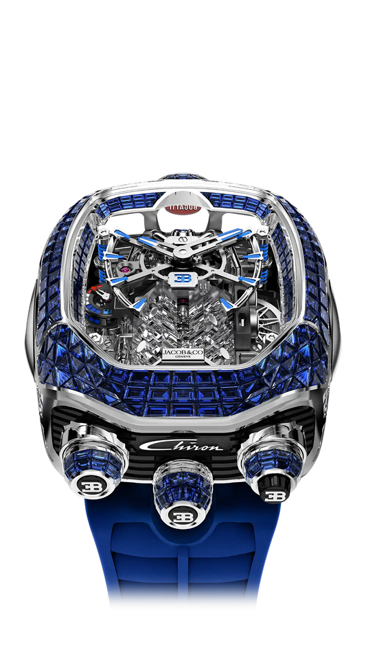 Bugatti Chiron Tourbillon Baguette |  Blue Sapphires Jacob & Co.