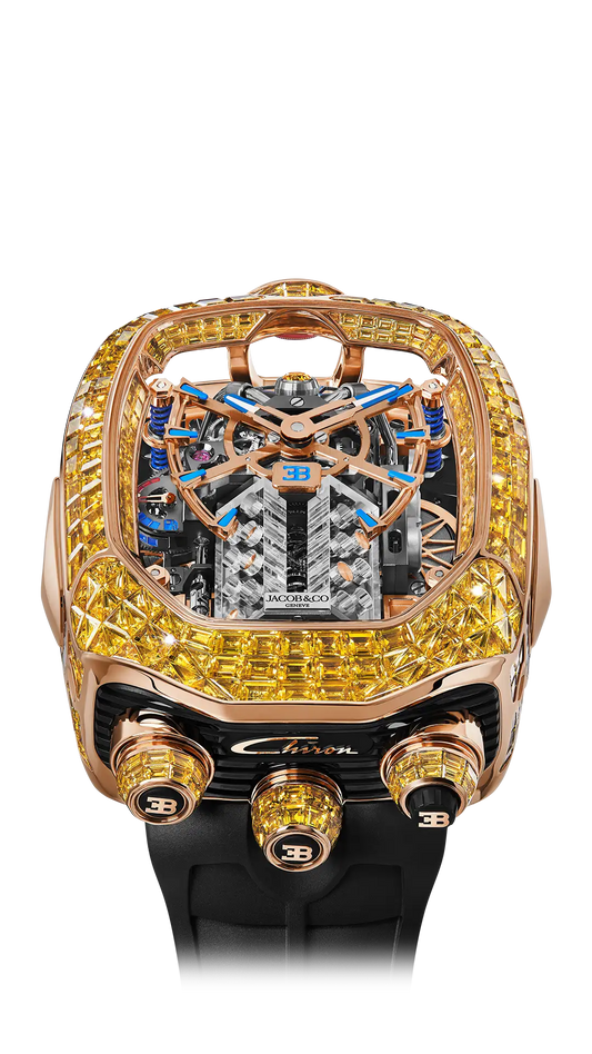 Bugatti Chiron Tourbillon Baguette |  Yellow Sapphires Jacob & Co.