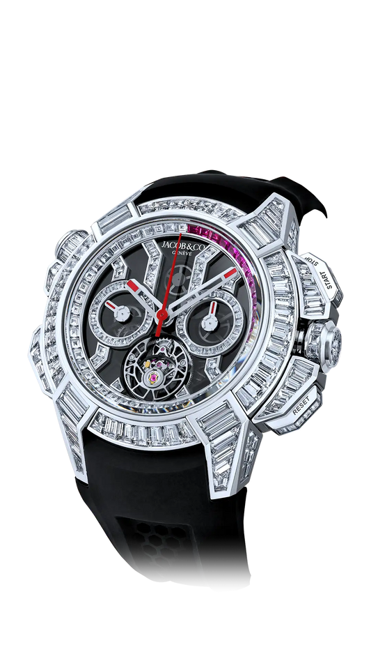 Epic X Chrono Tourbillon Baguette |  Black Crystal Jacob & Co.