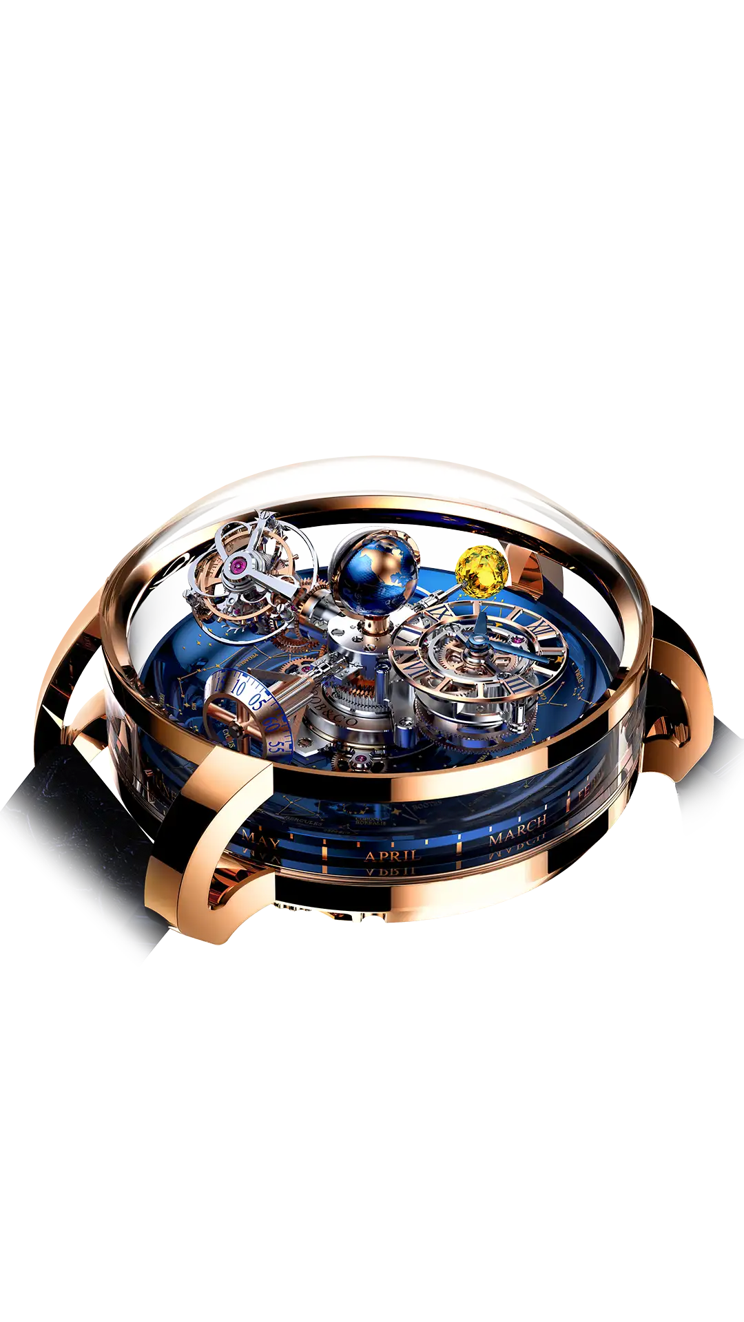 Astronomia Sky |  Rose Gold, Yellow Moon Jacob & Co.