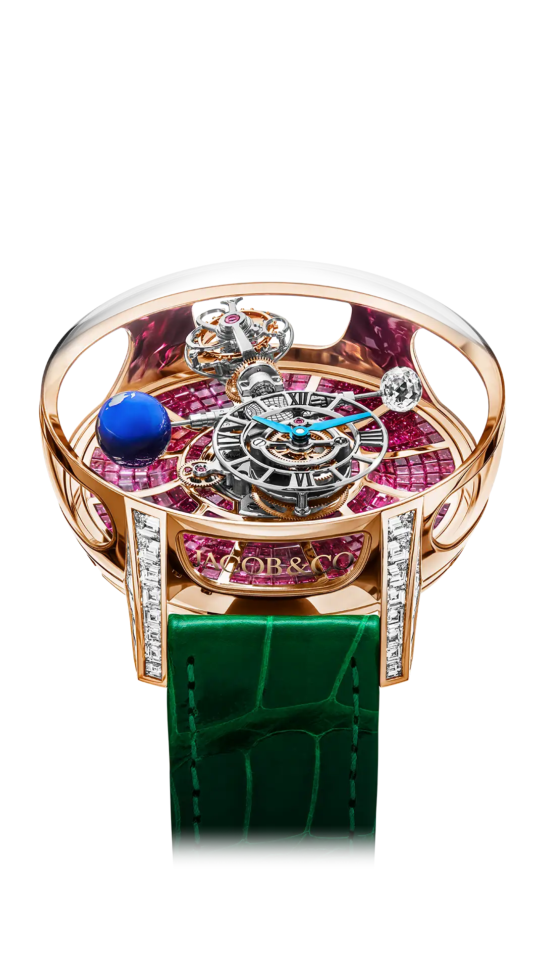 Astronomia Tourbillon Baguette |  Rose Gold, Rubies Jacob & Co.