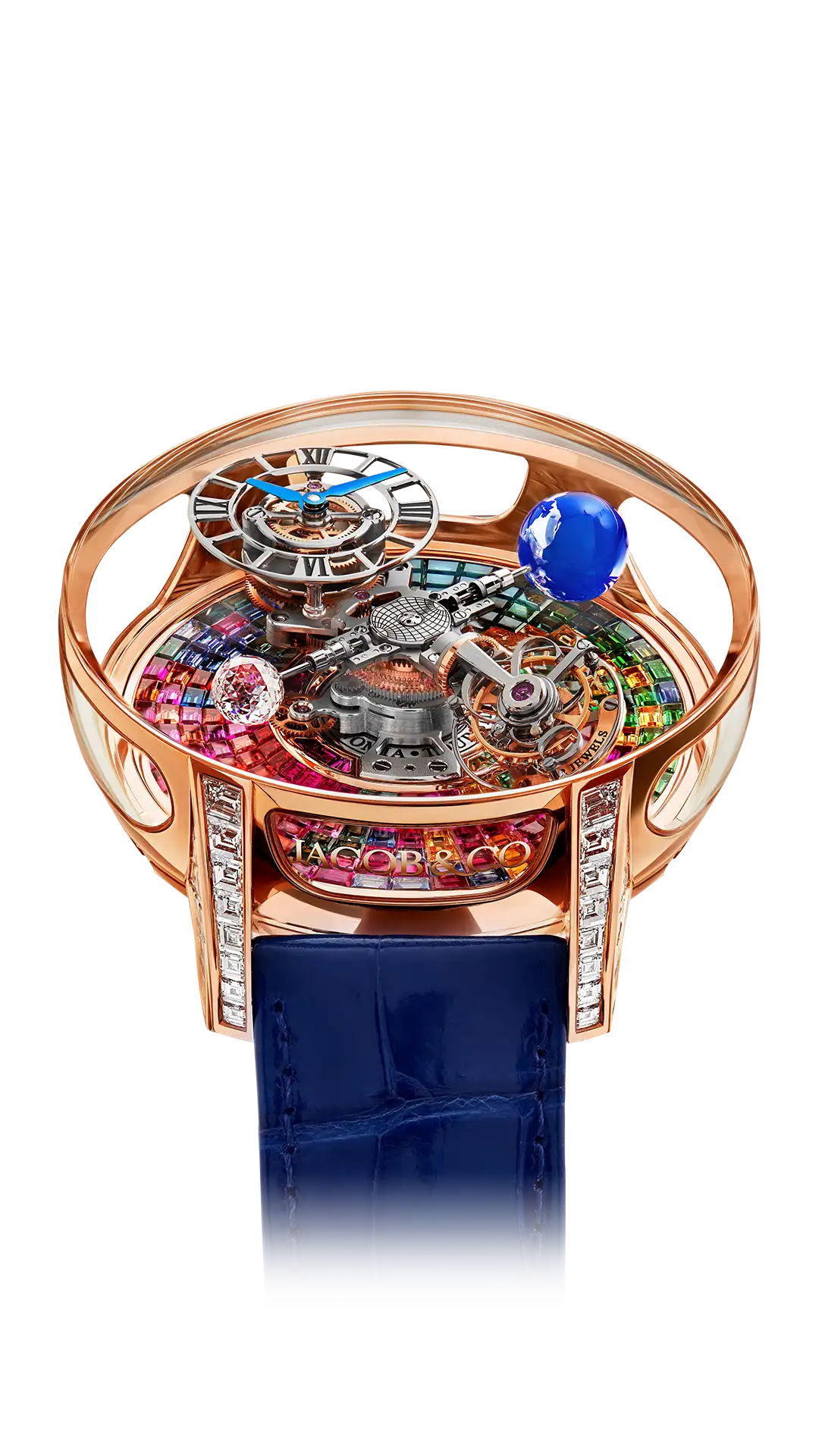 Astronomia Tourbillon Baguette |  Rose Gold, Arlequino Jacob & Co.