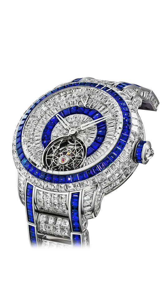 Caviar Tourbillon |  White Diamonds and Blue Sapphires Jacob & Co.