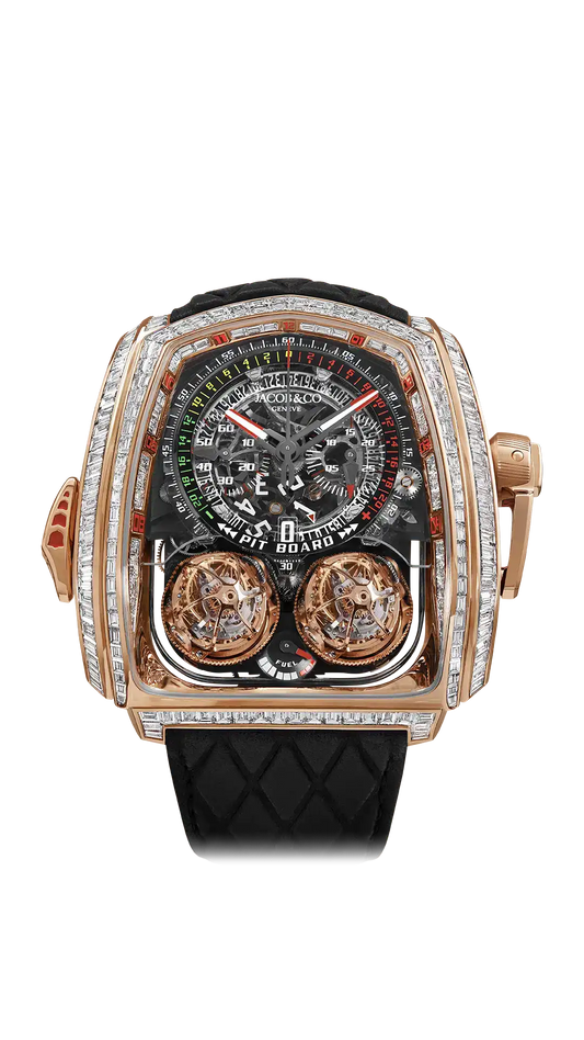 Twin Turbo Furious Baguette |  Rose Gold Jacob & Co.