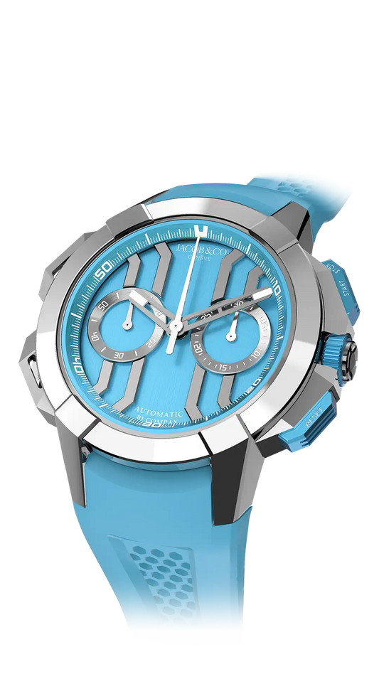 Epic X Chrono 44MM |  Titanium (Light Blue) Jacob & Co.