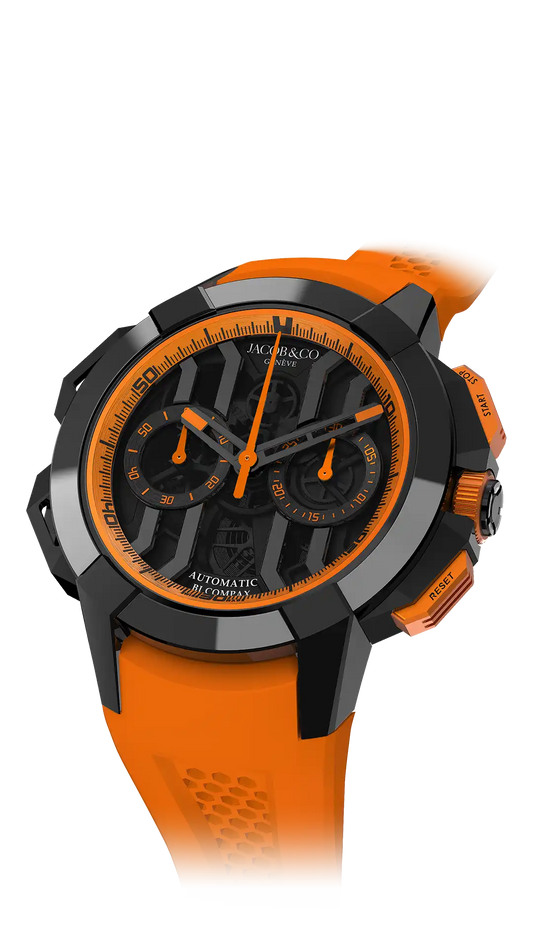 Epic X Chrono 44MM |  Black Titanium (Orange) Jacob & Co.