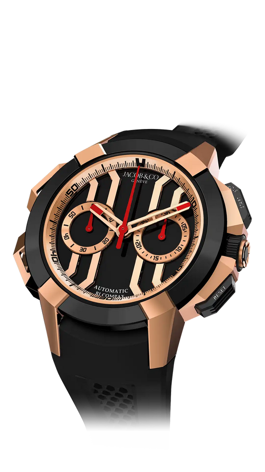 Epic X Chrono 44MM |  Rose Gold & Black Ceramic Jacob & Co.