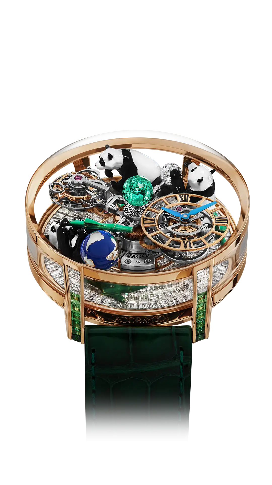 Astronomia Art |  Metiers d'Art Pandas (Rose Gold) Jacob & Co.