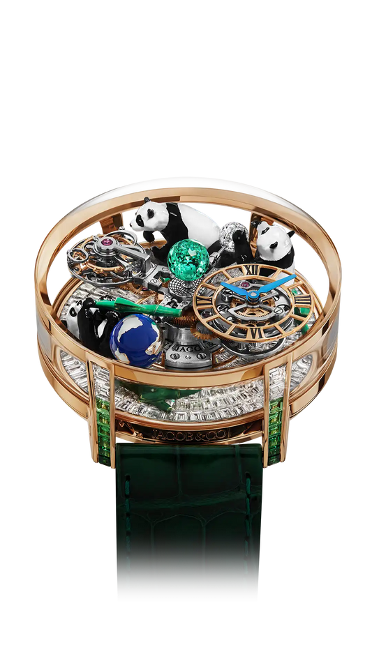 Astronomia Art |  Metiers d'Art Pandas (Rose Gold) Jacob & Co.