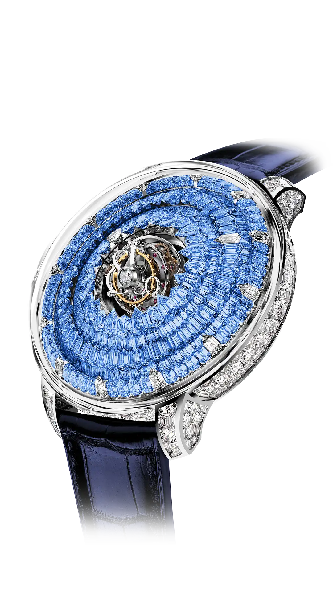 The Mystery Tourbillon |  Full Icy Blue Sapphires (White Gold) Jacob & Co.