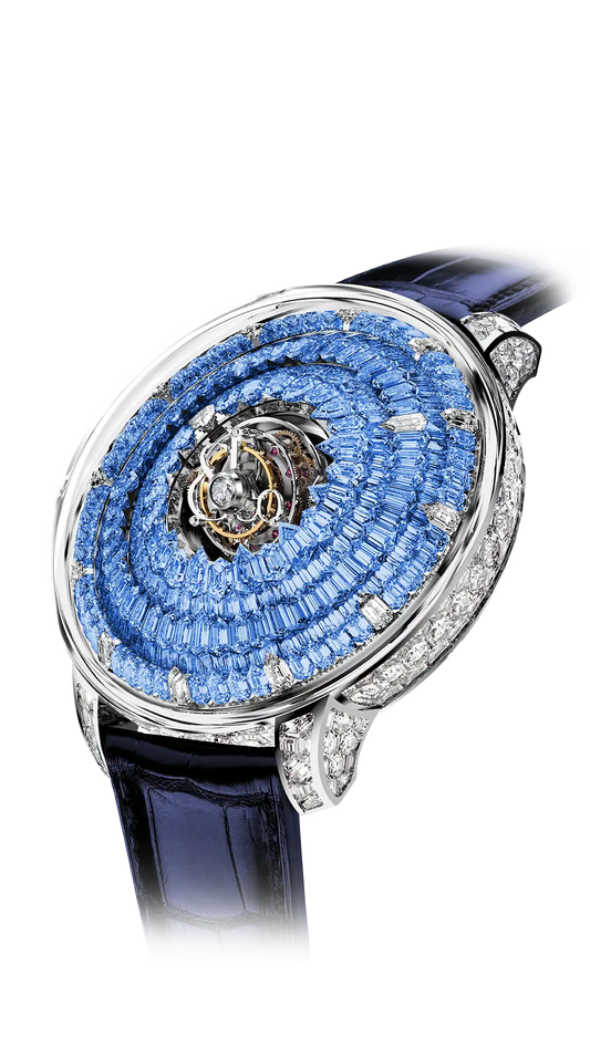 The Mystery Tourbillon |  Full Icy Blue Sapphires (White Gold) Jacob & Co.