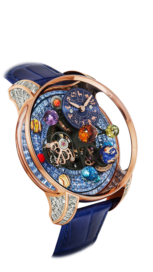 Astronomia Solar Zodiac |  Zodiac Icy Blue Sapphires Baguette Jacob & Co.