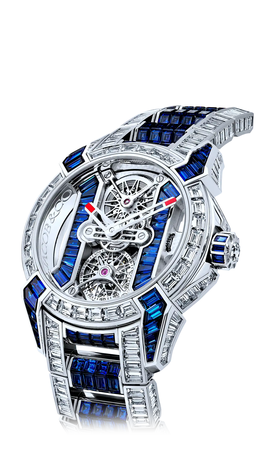 Epic X Tourbillon Baguette |  Diamonds & Blue Sapphires  Jacob & Co.