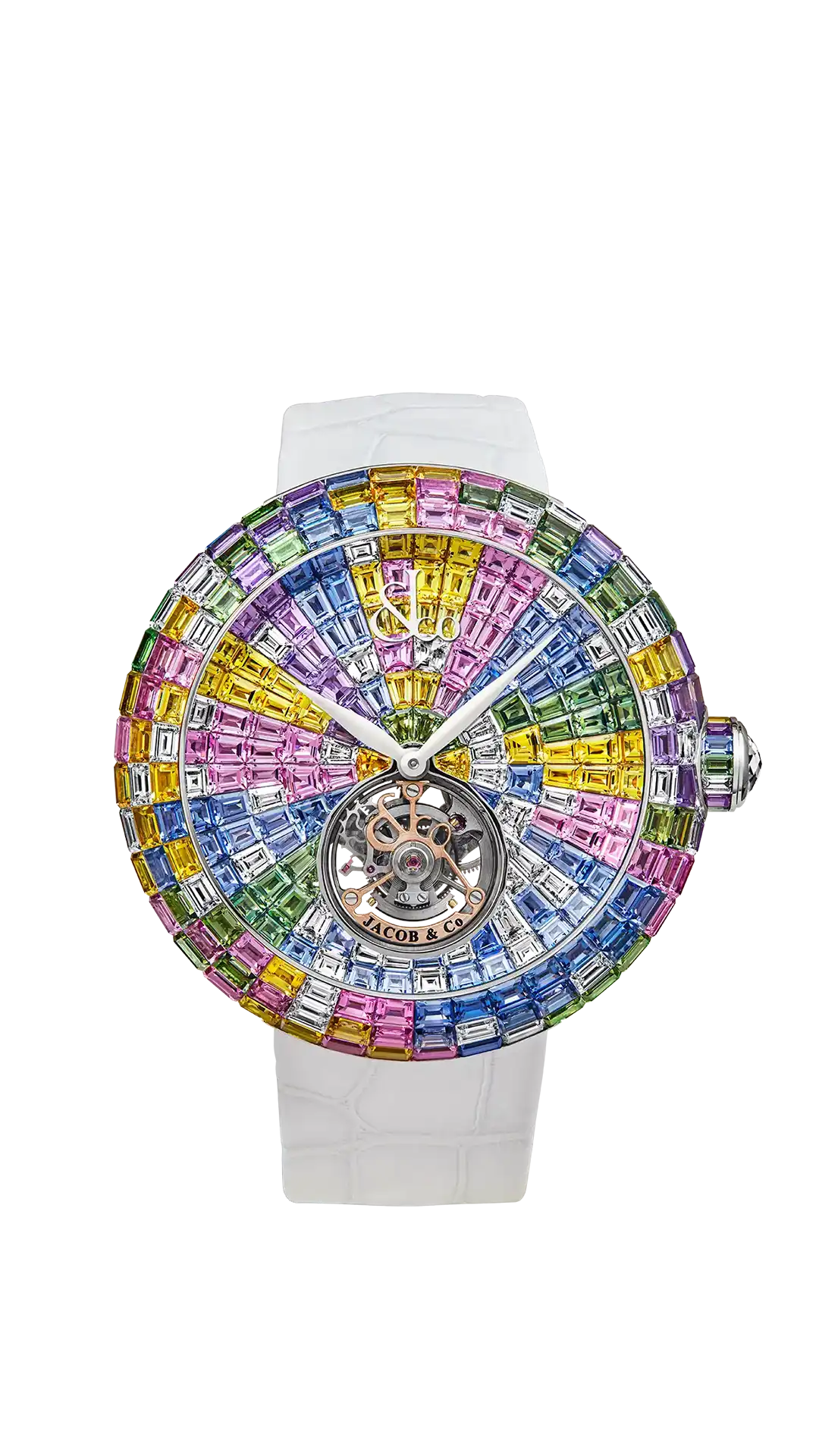 Brilliant Flying Tourbillon |  Arlequino Pastel (White Gold) Jacob & Co.