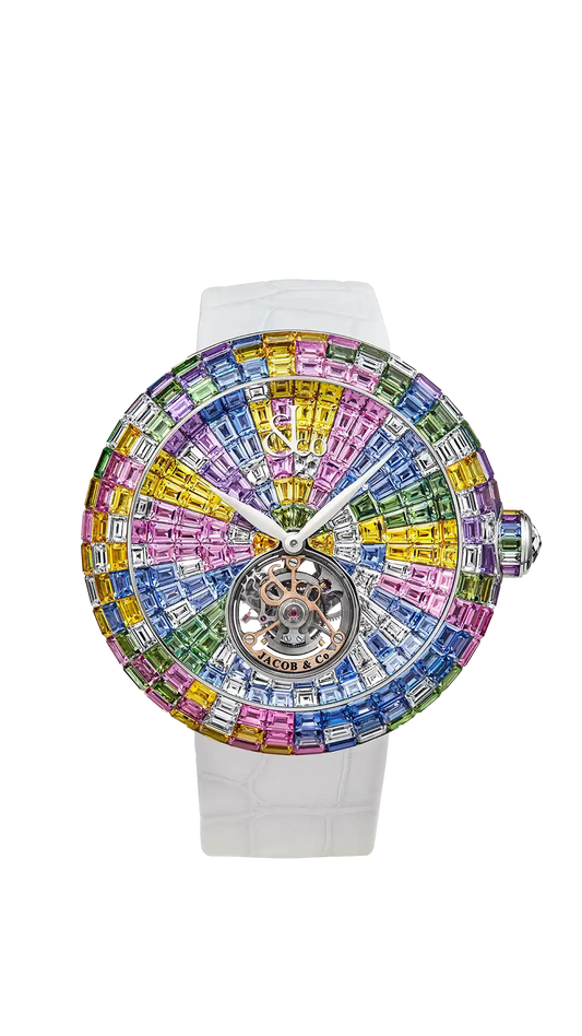 Brilliant Flying Tourbillon |  Arlequino Pastel (White Gold) Jacob & Co.