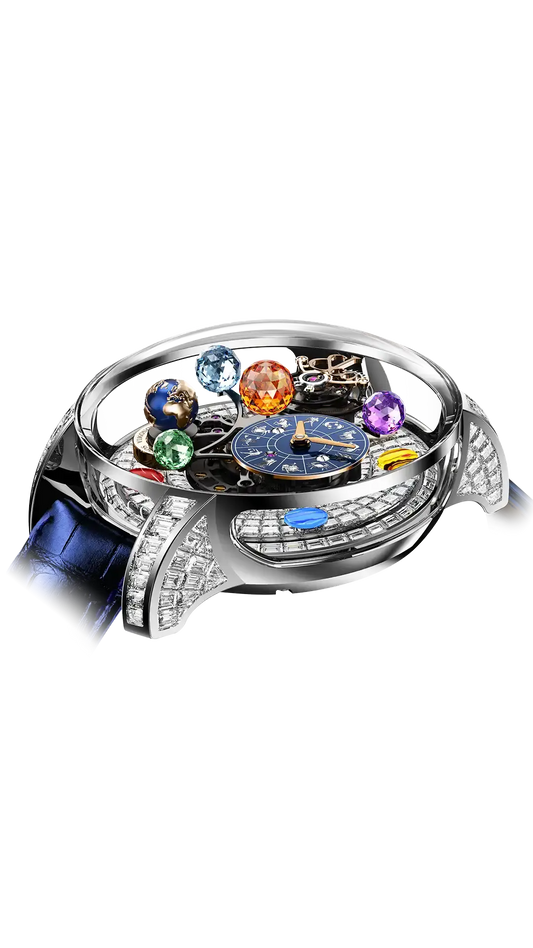 Astronomia Solar Zodiac |  Zodiac Baguette White Gold Jacob & Co.