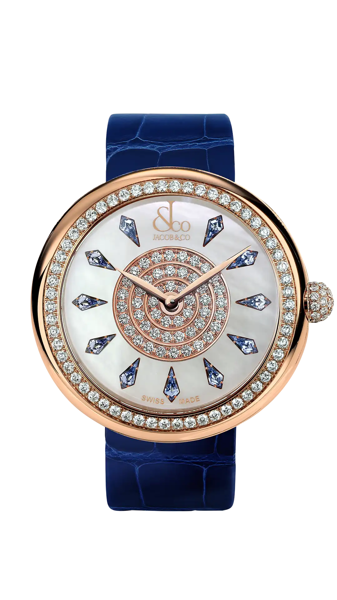 Brilliant |  Blue Sapphires in Rose Gold Jacob & Co.