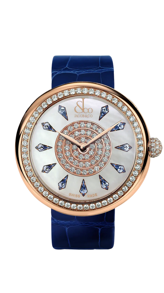 Brilliant |  Blue Sapphires in Rose Gold Jacob & Co.