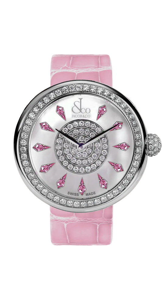 Brilliant |  Pink Sapphires in Stainless Steel Jacob & Co.