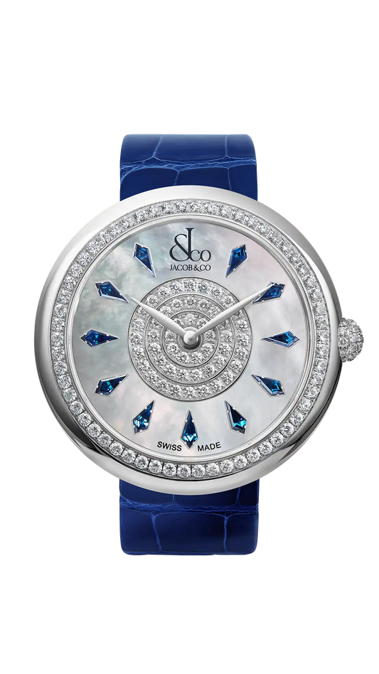 Brilliant |  Blue Sapphires in Stainless Steel Jacob & Co.