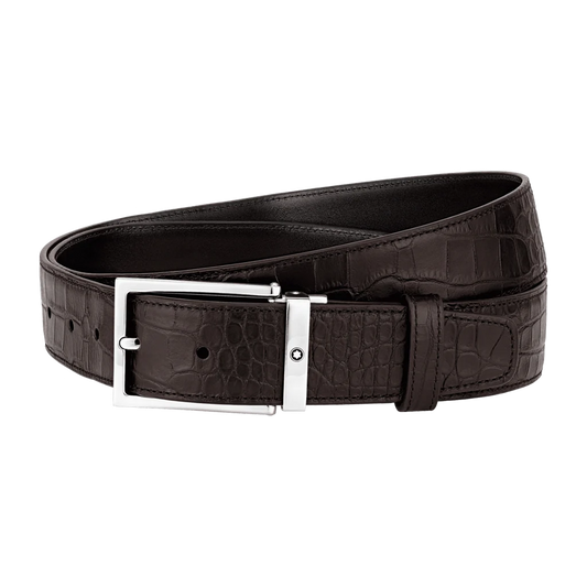 Montblanc Shiny Square Palladium Coated Belt