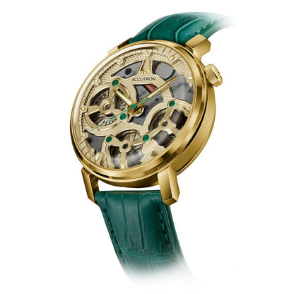 ACCUTRON SPACEVIEW EVOLUTION M 18KT ST GN ALI