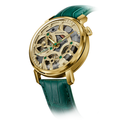 ACCUTRON SPACEVIEW EVOLUTION M 18KT ST GN ALI