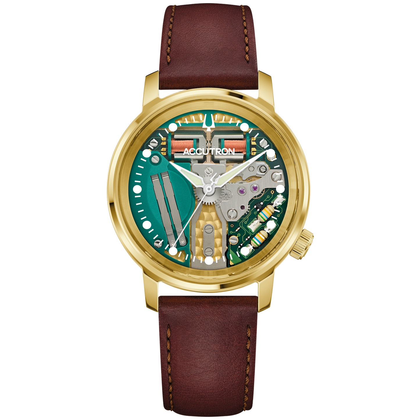 ACCUTRON SPACEVIEW TF 18K ST Y BN