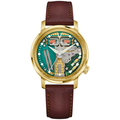 ACCUTRON SPACEVIEW TF 18K ST Y BN