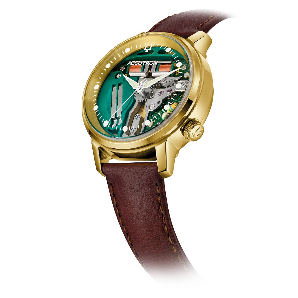ACCUTRON SPACEVIEW TF 18K ST Y BN