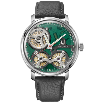ACCUTRON SPACEVIEW M W ST GY BK AL
