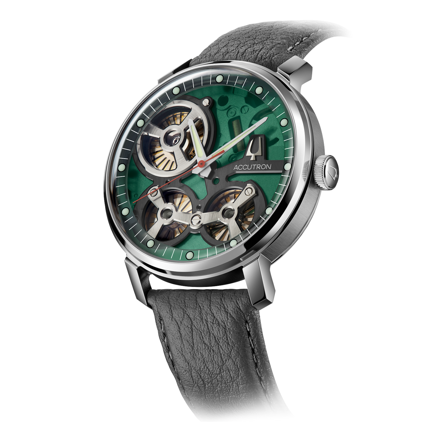 ACCUTRON SPACEVIEW M W ST GY BK AL