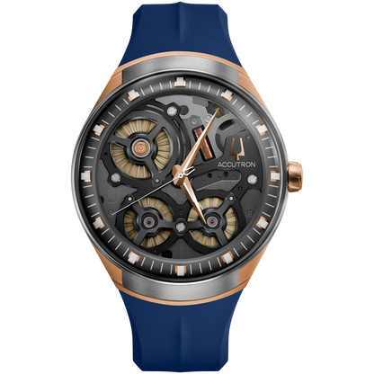 Accutron Dna Electrostatic Skeleton Dial Watch