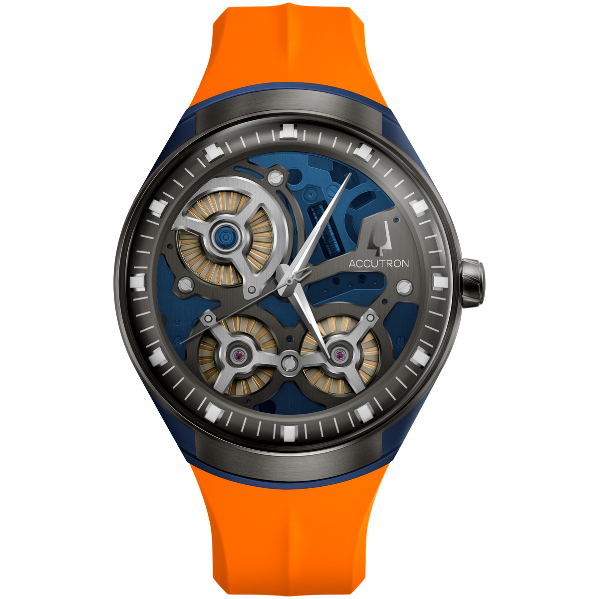 Accutron Men's DNA Watch Orange and Blue