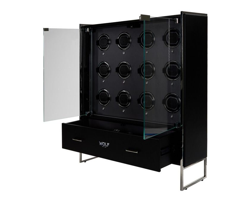 WOLF VICEROY 12 PIECE WATCH WINDER CABINET