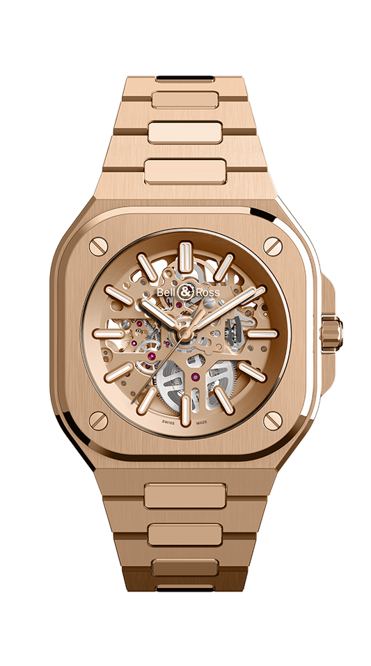 Bell & Ross BR-05 SKELETON GOLD WATCH