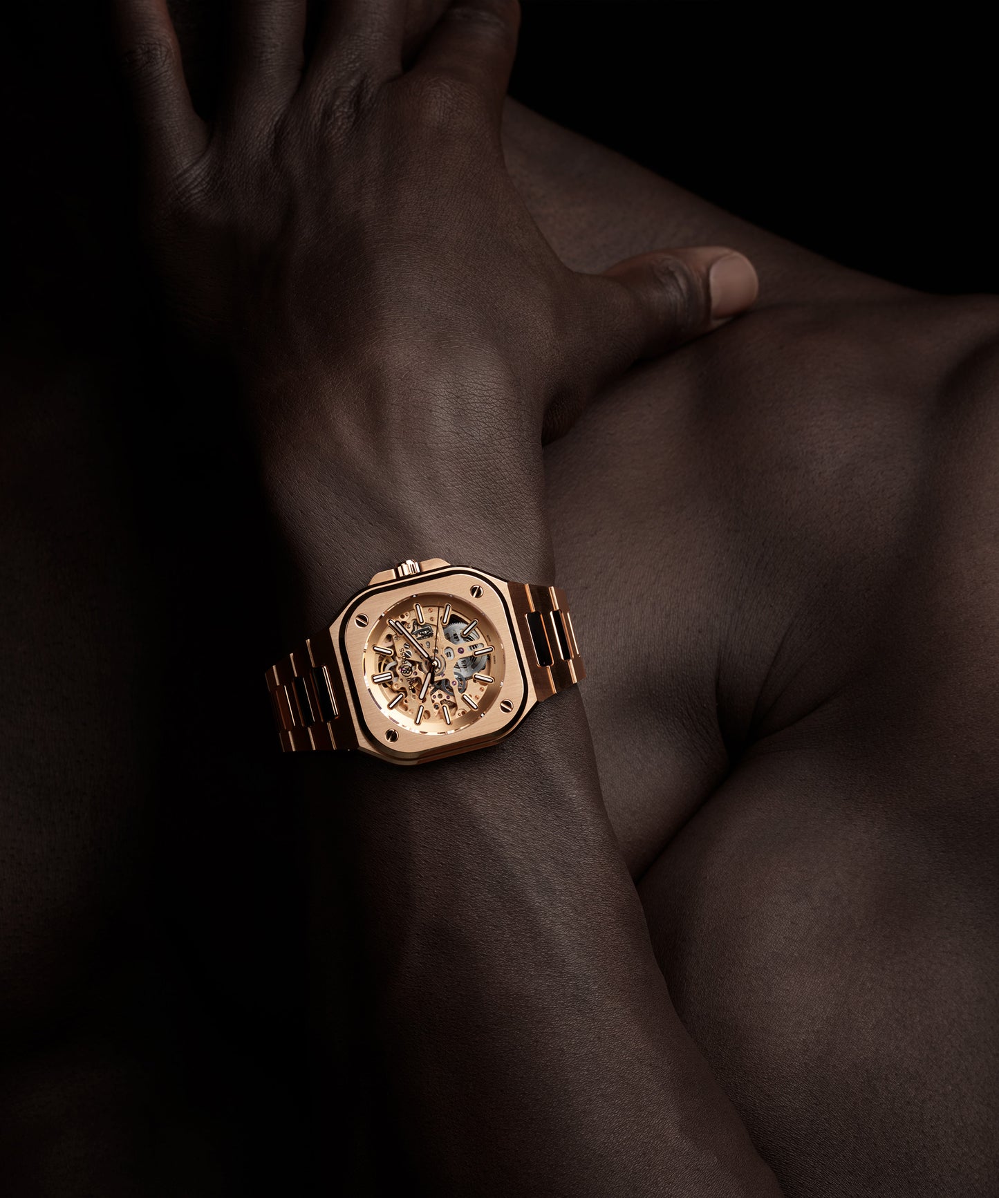 Bell & Ross BR-05 SKELETON GOLD WATCH