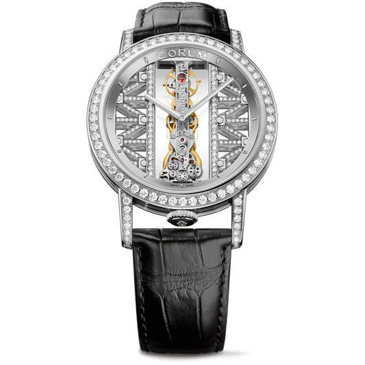 Golden Bridge 43 White Gold Diamonds Watch