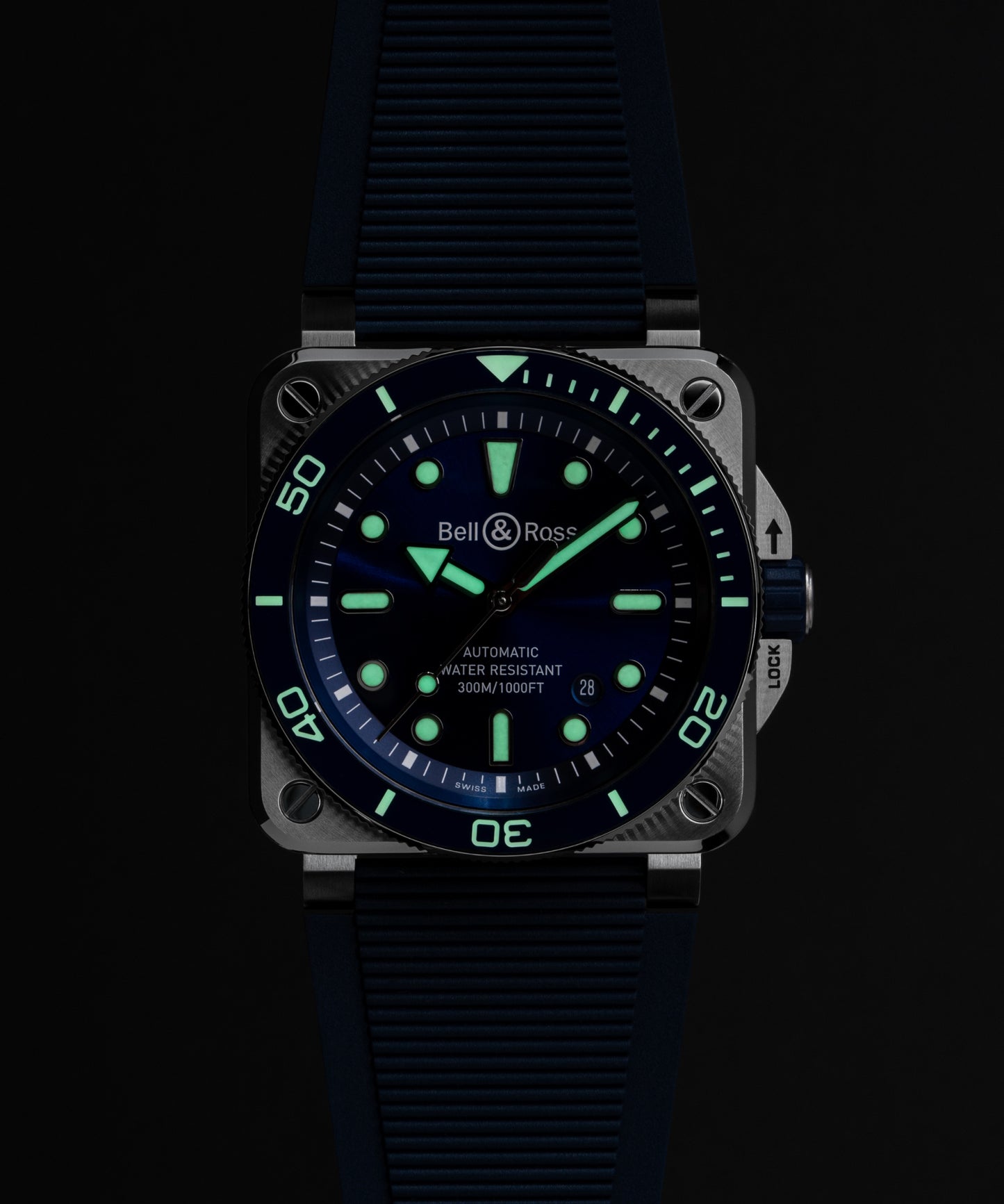 Bell & Ross BR03 Diver Blue Steel Watch