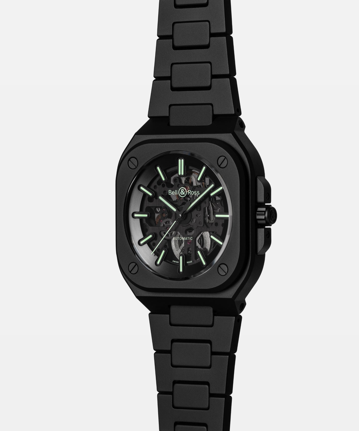 Bell & Ross BR05 Skeleton Black Lum Ceramic Watch