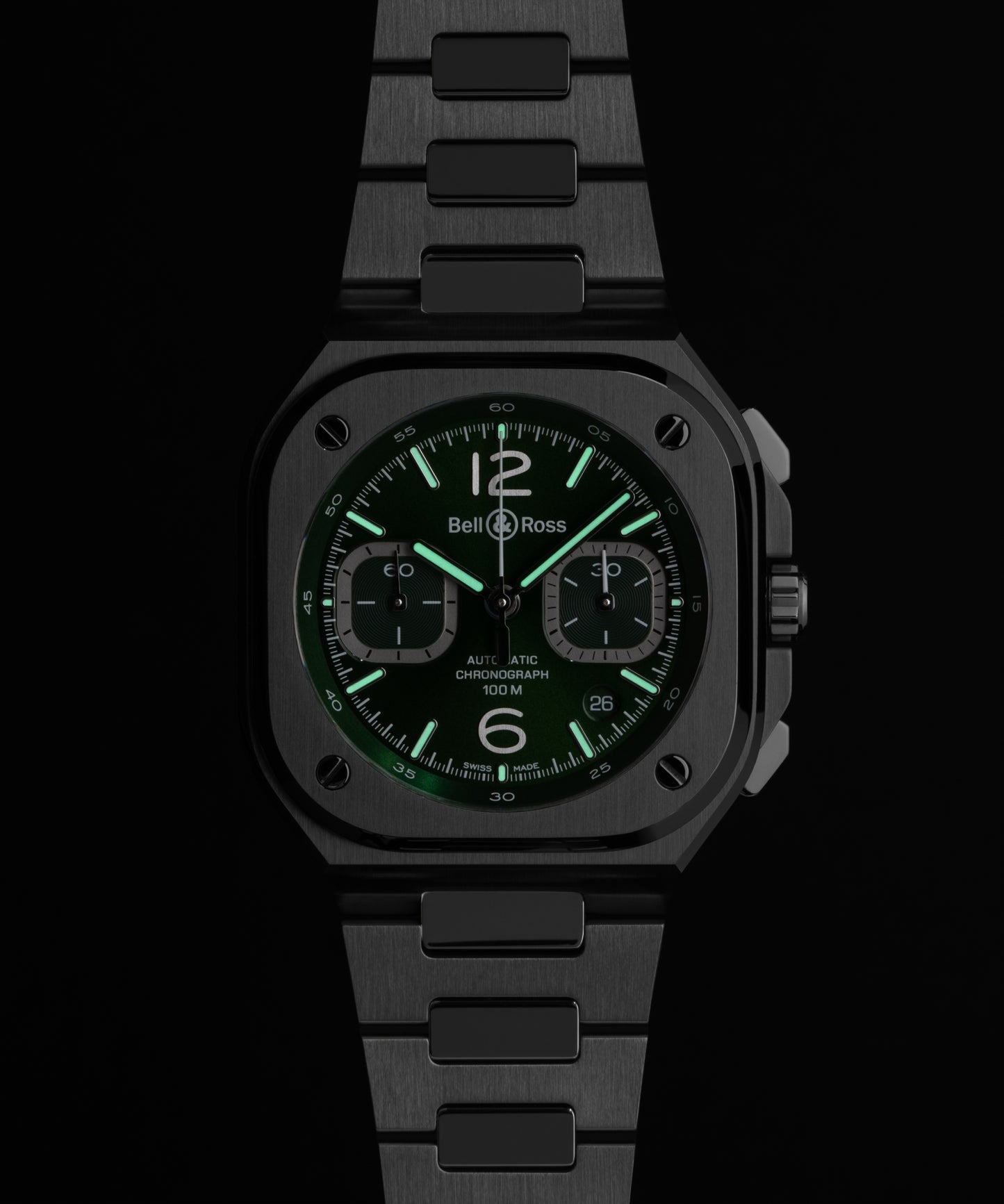 Bell & Ross BR05 Chrono Green Steel Watch