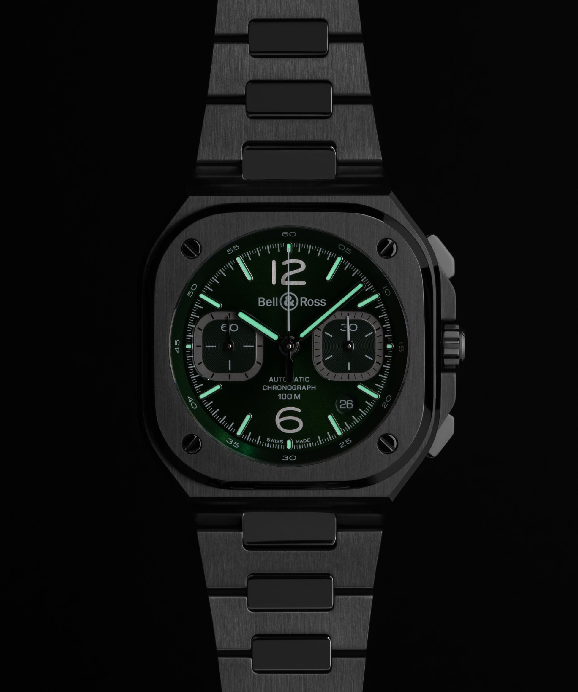 Bell & Ross BR05 Chrono Green Steel Watch