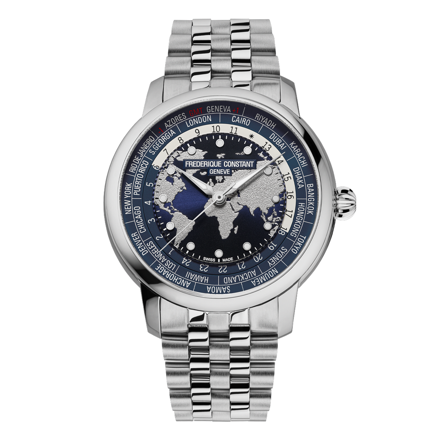Frederique Constant Manufacture Classic Worldtimer Mens Watch