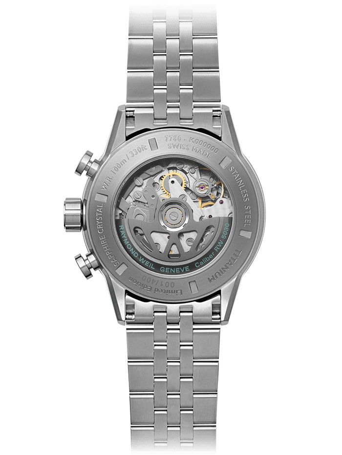 Raymond Weil Freelancer Men's Titanium Bracelet Watch, 43.5 mm