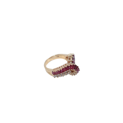 14kt Gold, Ruby and Diamond Ring